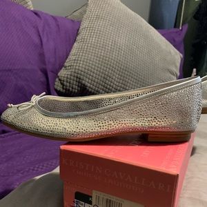 Women’s Kristin Cavallari Sequined Silver Flats 7
